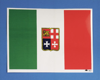 Bandiera Italiana Adesiva Nautica Cm.11x16